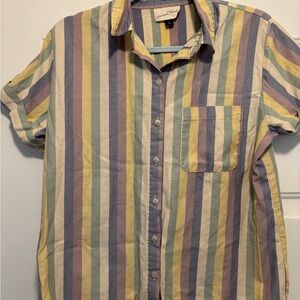 Universal Thread Multicolor Striped Button Down Shirt